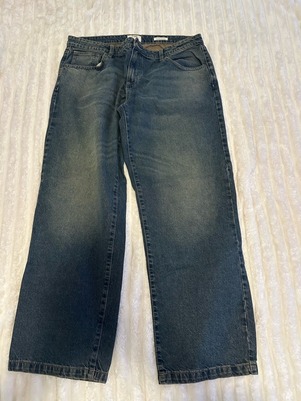 Cotton On Low Rise Straight Jeans - Dark Blue Wash